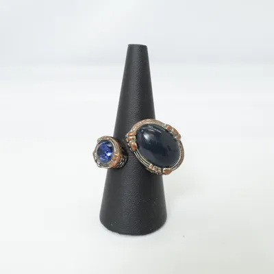 Ring (Blue, Black, Brown) Unknown metal