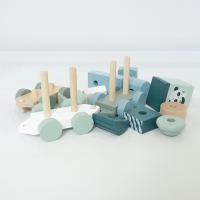 Toy train (Blue, Green, White) from Eichhorn