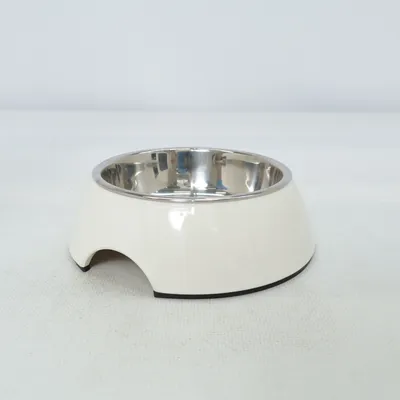 Feeding bowl (White, Silver) from Dogman