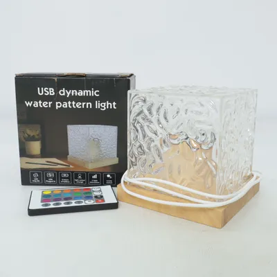 Bordslampa (Transparent, Brun)