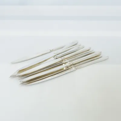 Knivset (Fruktkniv - Nysilver ) från Gab