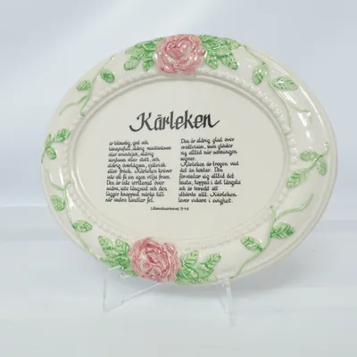 Plaque murale (Blanc, Rose, Vert)