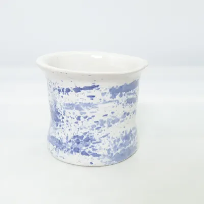 Vase (Hvid, Blå) fra Höganäs Stengods
