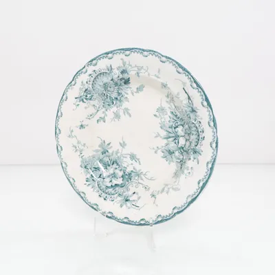 Plate (White, Blue) from Göteborgs Porslinfabrik