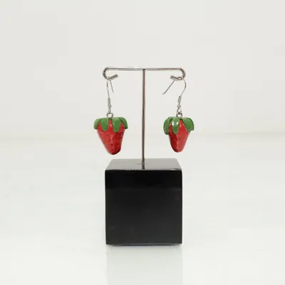 Boucles d'oreilles (Rouge, Vert) Métal inconnu
