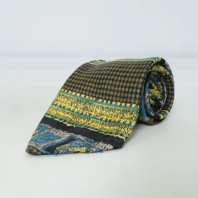Stropdas (Blauw, Geel, Meerkleurig) van Henry Morell Polyester