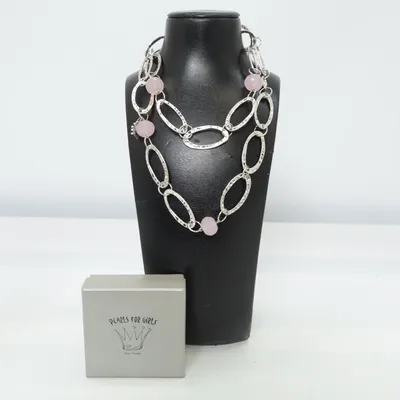 Halsband (Silverfärgad, Rosa) från Pearls for Girls Okänd metall