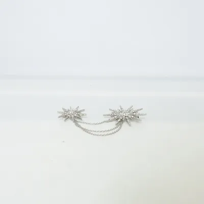 Brosch (Silverfärgad) Okänd metall