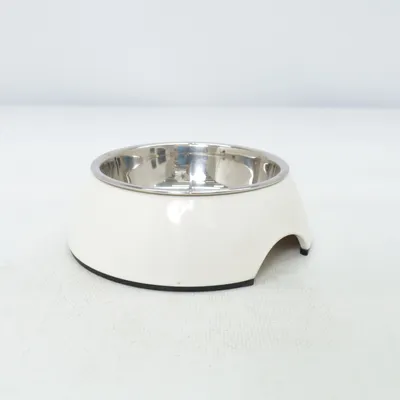 Feeding bowl (White, Silver) from Dogman