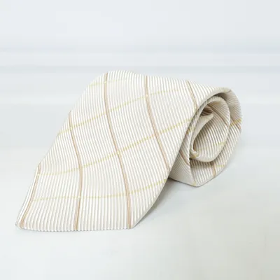 Tie (Beige, Yellow) from Prochownick Cotton, Silk