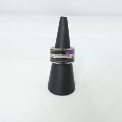 Ring (Silver, Purple) from Edelstahl Unknown metal
