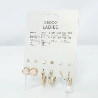 Earrings (Gold, White) from Pepco Unknown metal
