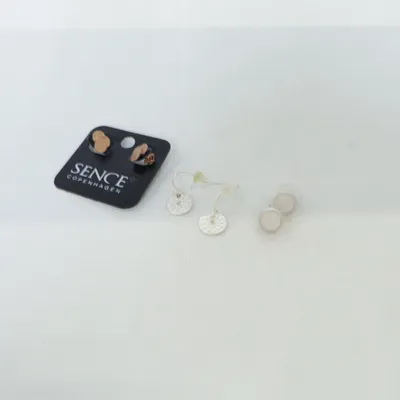 Boucles d'oreilles (Argent, Or) de Sence Copenhagen Métal inconnu