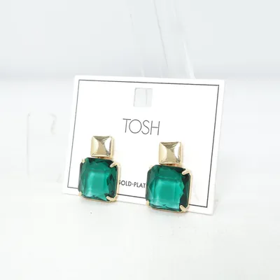 Earrings (Green, Gold) from Tosh Unknown metal