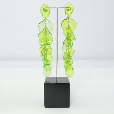 Boucles d'oreilles (Vert) Métal inconnu