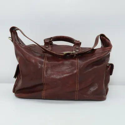 Sac de week-end (Marron) de Made in italy Cuir