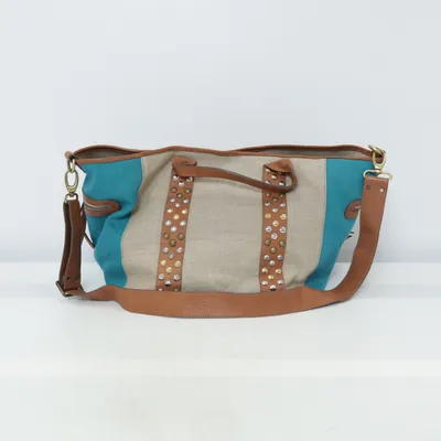 Umhängetasche (Beige, Türkis, Braun) von Made in italy Leder
