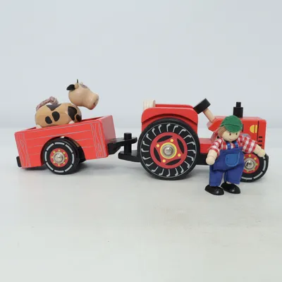Legetøj (Tractor With Trailer) fra Small Foot
