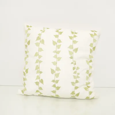 Prydnadskudde (Vit, Grön) från Hemtex Bomull