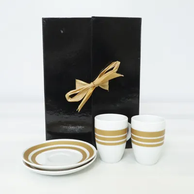 Espressokop (Hvid, Guld) fra Asa Selection