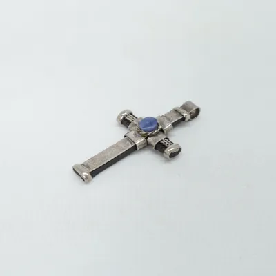 Pendant (Silver, Blue) Unknown metal