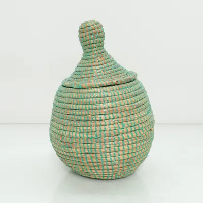 Förvaringskorg (Grön, Beige)