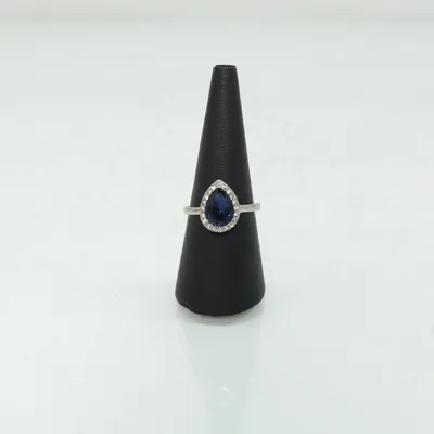 Ring (Sølv, Blå) Ukendt metal