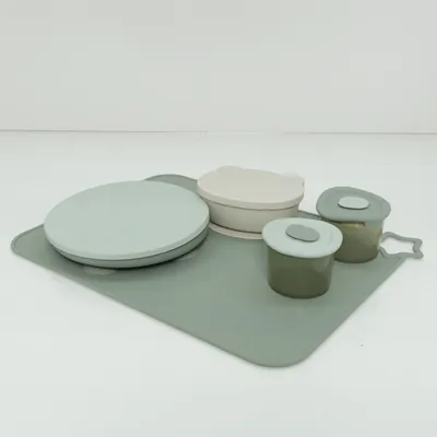 Kinderservies (Groen, Beige) van Moonkie
