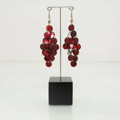 Örhängen (Röd) Okänd metall