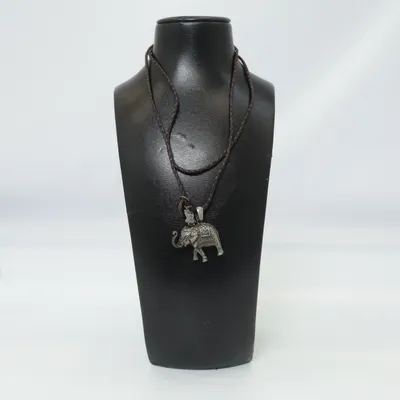 Necklace (Brown, Silver) from Culture Unknown metal