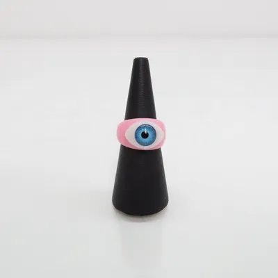 Ring (Pink, Blue) Unknown metal