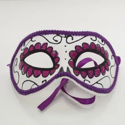 Masquerade-masker (Wit, Lila)