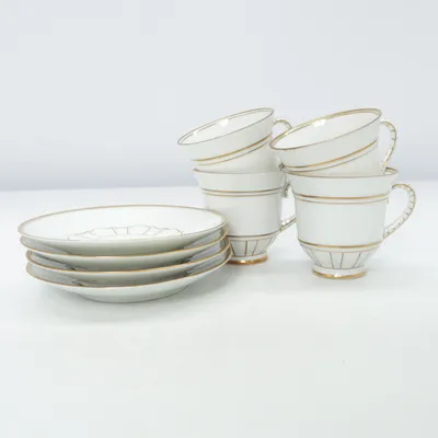 Cup (White, Gold) from B&G Copenhagen Porcelain