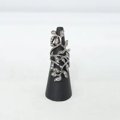 Ring (Grau, Silber) Unbekanntes Metall, Glas