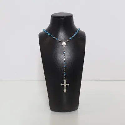 Halsband (Blå, Silverfärgad) Okänd metall thumbnail 1