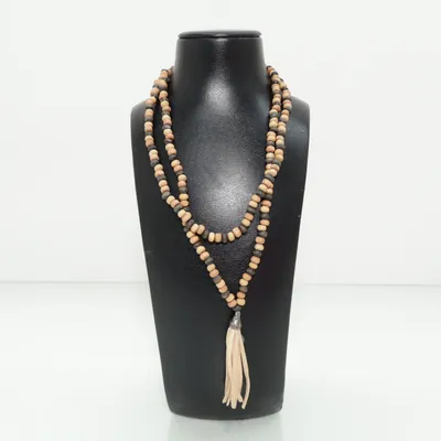 Halsband (Brun, Beige) Trä