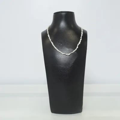 Halskette (Weiß, Gold) von Maria Black Unbekanntes Metall