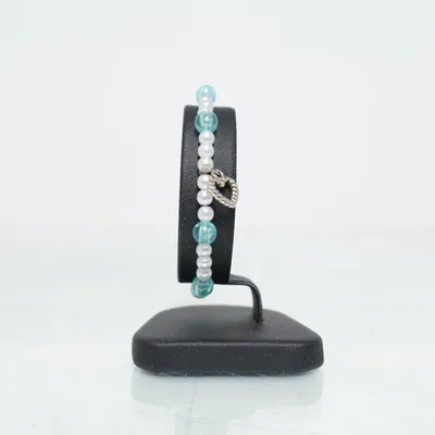 Armband (Wit, Turquoise) Onbekend materiaal