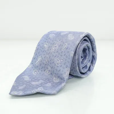 Slips (Blå, Vit) från Andrew's Ties Silke