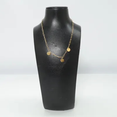 Halsband (Trio Shine Kette) från Icrush Rostfritt stål, Guldpläterad