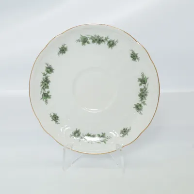 Small plate (White, Green, Gold) from Seltmann Weiden