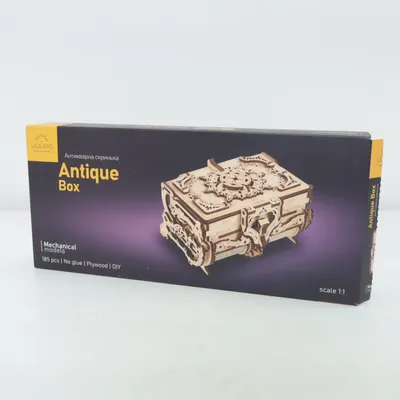 Pyssel (UGEARS Antique Box mechanischer 3D-Holzbausatz mit 185 Teilen, ohne Kleber zusammensteckbar und ideal als dekoratives DIY-Modell oder Geschenk.) från Vintage