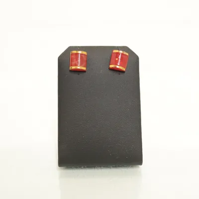 Örhängen (Röd, Guldfärgad) från Sägen Okänd metall