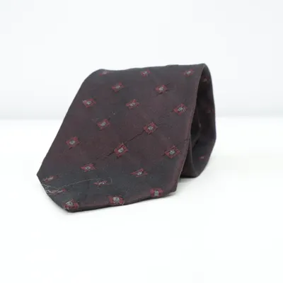 Cravate (Marron) de Hugo Boss Polyester, Soie, Laine