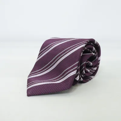 Tie (Purple, White, Multicolored) from Kailong Silk