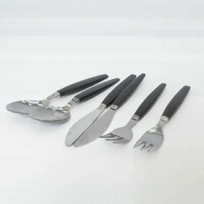 Bestick (Svart, Silverfärgad)