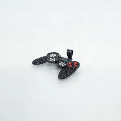 Pendant (Black, Red, Silver) Unknown metal
