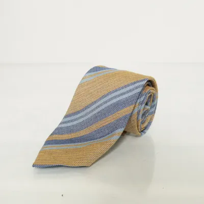 Tie (Beige, Blue) from Diolen Polyester
