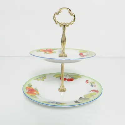 Våningsfat (Vit, Flerfärgad) från Christineholm Porcelaine