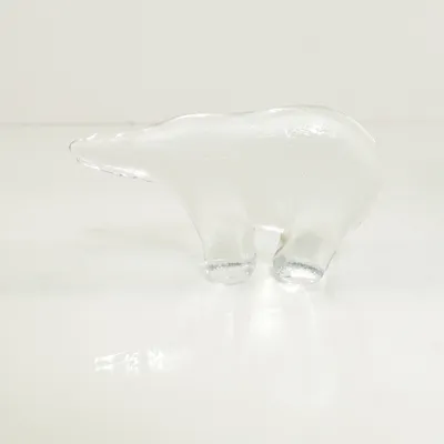Figurin (Zoo, glas Isbjörn) från Kosta Boda
